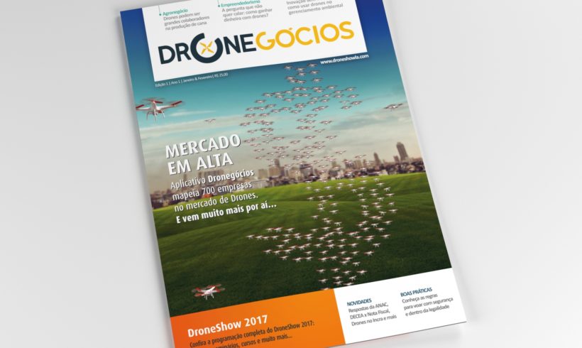Revista Dronegócios traz na capa os números do mercado de Drones. Confira! Revista Dronegócios traz na capa os números do mercado de Drones. Confira!