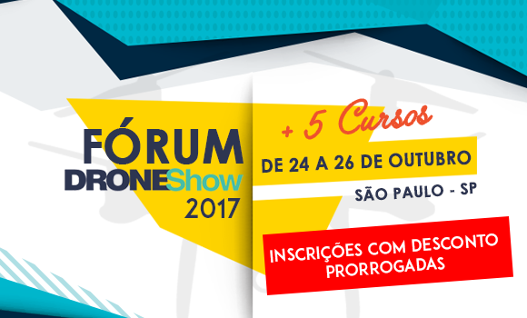 Prorrogada a inscrição com desconto no Fórum DroneShow! Inscreva-se agora Prorrogada a inscrição com desconto no Fórum DroneShow! Inscreva-se agora