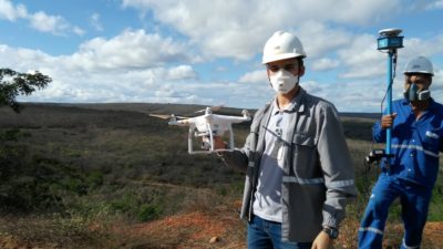 Drone em levantamento planialtimétrico 400x225 Artigo: comparação entre topografia com Drones x topografia tradicional